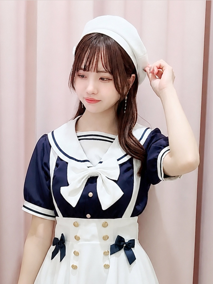 Marchen Marine 半袖セーラーブラウス