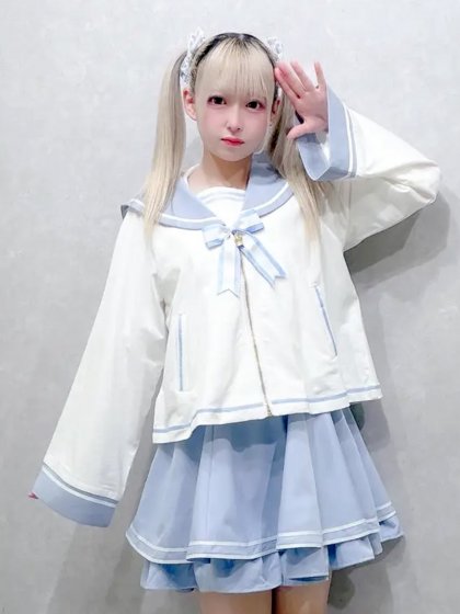 Marchen Marine セーラーポンチョパーカー Marchen Marine セーラーポンチョパーカー