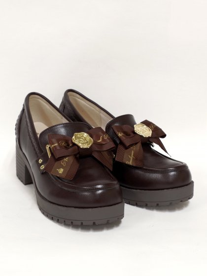 Vibram loafer pumps with logo ribbon