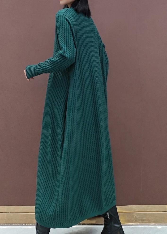 厚手 オーバーサイズ Oネック セーターワンピース ヴィンテージ風 ユニーク（面白い）ニットワンピース