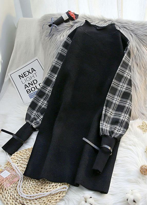 着心地の良いベージュ 配色切り替え ノースリーブ トレンド 大きいサイズ 春ニット